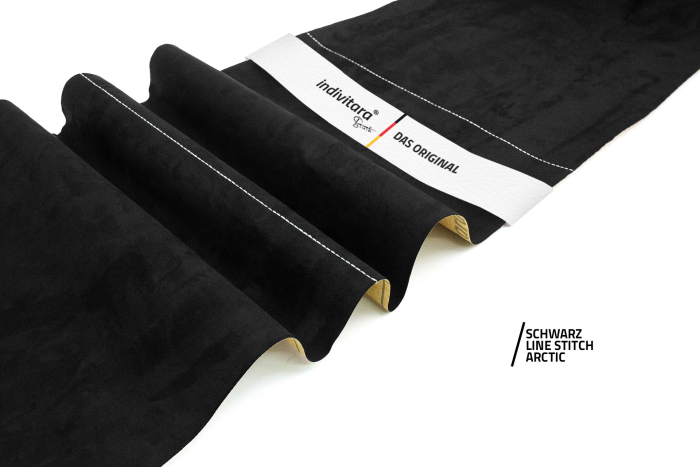indivitara® Premium Stitch - selbstklebender Mikrofaserstoff Premium mit echten Nähten - Meterware - verschiedene Farben